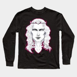 Fairy King in Red Rose & Black Long Sleeve T-Shirt